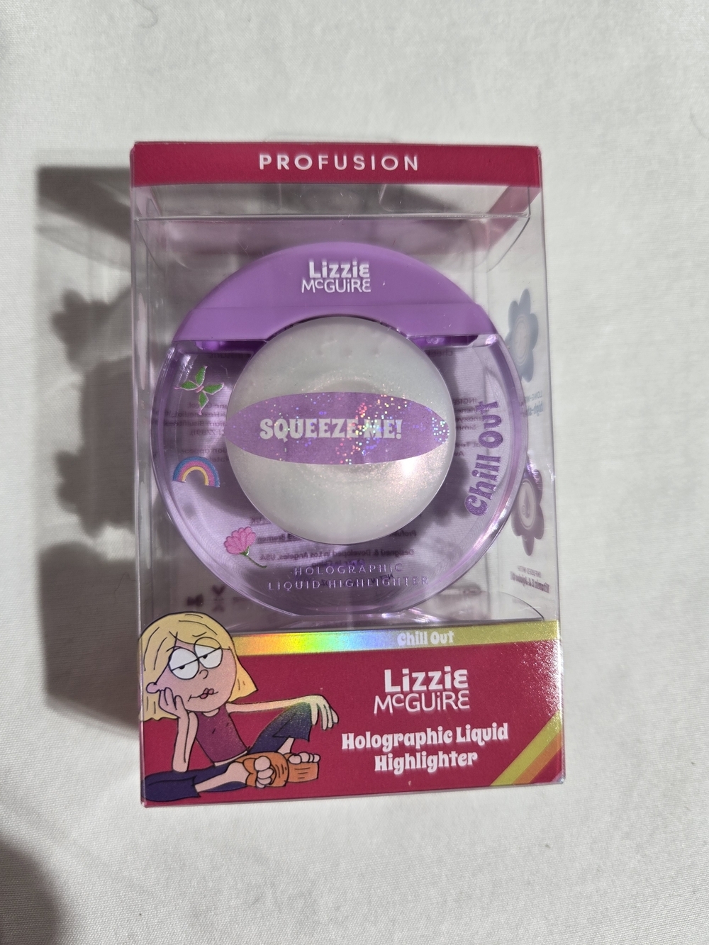 Profusion x Lizzie McGuire Fuzzy Feel'n Holographic Pressed Powder 0.34 oz NIB